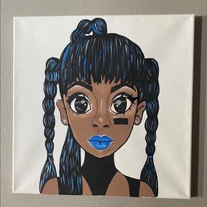 Left Eye Canvas Painting. Original Hand Painted.
